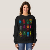 Sweatshirt Robots cadeau Robotik Retro jouet plaisanter (Devant entier)