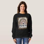 Sweatshirt Roche Blanche Le Test Enseignant Jour Test Test Da (Devant entier)