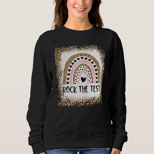 Sweatshirt Roche Blanche Le Test Enseignant Jour Test Test Da (Devant)