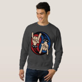 Sweatshirt Rock and Roll Devil Horns Yin Yang (Devant entier)