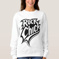 Rock Chick - Audacieuse Typographie noir et blanc