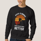 Sweatshirt Rock Climbing Retro Sunset Makes Everything Better (Devant)