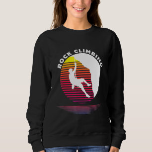 Sweatshirt Rock Escalade Retro Sunset Style Bouldering 80s St