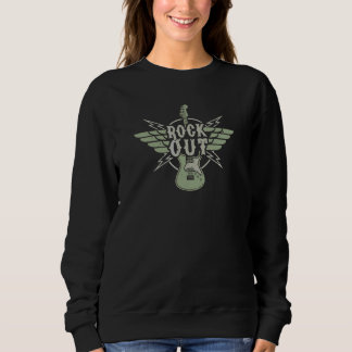Sweatshirt Rock guitare ailes et foudres