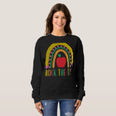 Sweatshirt Rock Le Test Test Pour Les Enseignants Le Jour D'E (Devant entier)