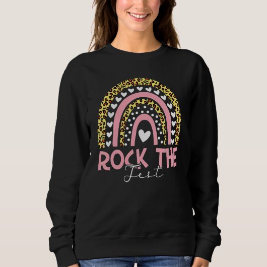 Sweatshirt Rock Le Test Test Pour Les Enseignants Le Jour D'E (Devant)