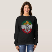 Sweatshirt Rock On Mexican Skeleton Sombrero Dia De Los Muert (Devant entier)