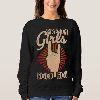 Sweatshirt Rock & Roll Girls Rock Music Vintage Rock and Roll