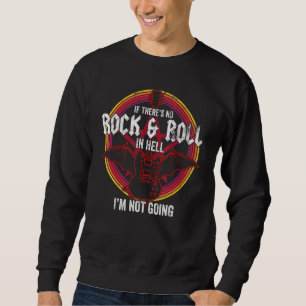 Sweatshirt Rock Roll in Hell - Guitariste Rock Guitare