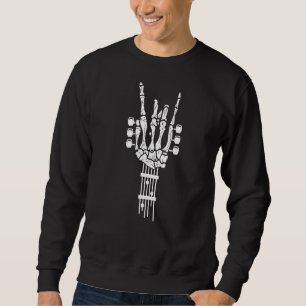 Sweatshirt Rock & Roll Skeleton Guitare Music