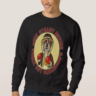 Sweatshirt Rock Steady Boxing Parkinson's  Boxer Dog With Red