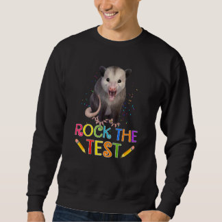 Sweatshirt Rock The Tes Test Day Teacher Test Squad Possum