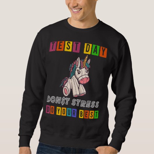 Sweatshirt Rock The Test Enseignant Test Jour Test Enseignant (Devant)