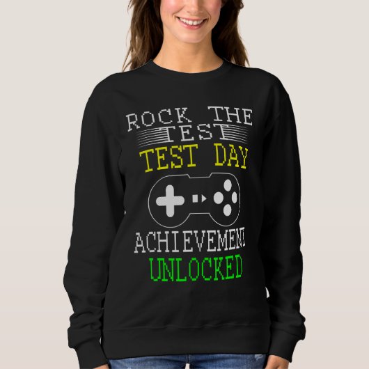 Sweatshirt Rock The Test Enseignant Test Jour Test Enseignant (Devant)