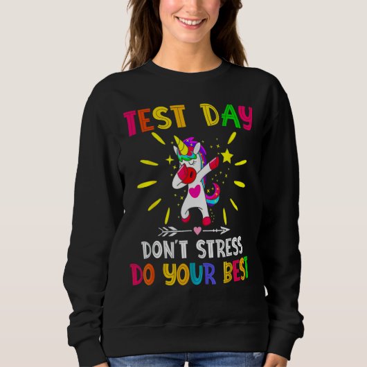 Sweatshirt Rock The Test Enseignant Test Jour Test Enseignant (Devant)