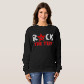 Sweatshirt Rock The Test Teacher Test Day Test (Devant entier)
