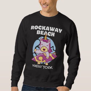 Sweatshirt ROCKAWAWAACH NEW YORK Surf Vintage Retro Unicorn