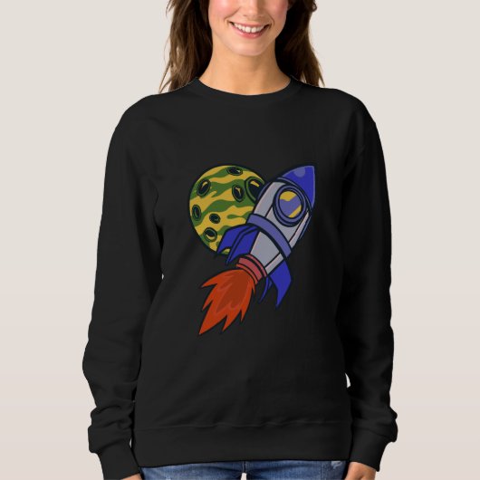 Sweatshirt rocket space science moon (Devant)