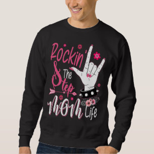 Sweatshirt Rockin' The Dog Step Maman Fleurs de vie heureux M