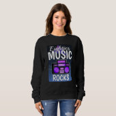 Sweatshirt Rocks de musique des années 80 (Devant entier)