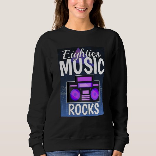 Sweatshirt Rocks de musique des années 80 (Devant)
