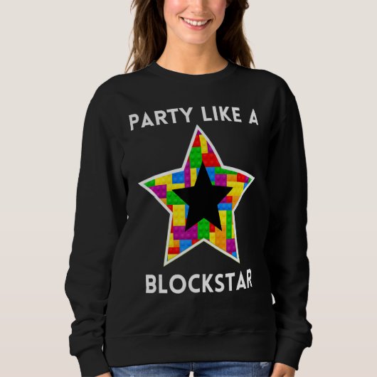 Sweatshirt Rockstar Master Builder Bâtiments Blocs Toy Brick (Devant)