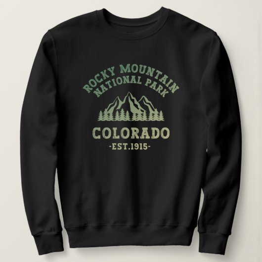 Sweatshirt Rocky Mountain National Park Colorado USA Gradient (Design devant)