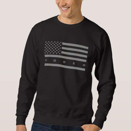 Sweatshirt Rodéo du drapeau américain (Devant)