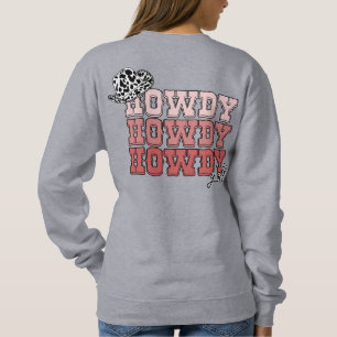 Sweatshirt Rodéo personnalisé Cowgirl western casquette Howdy