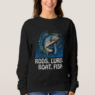 Sweatshirt Rods Lures Bateau Poisson Hobby Lacs Pastime Lagoo