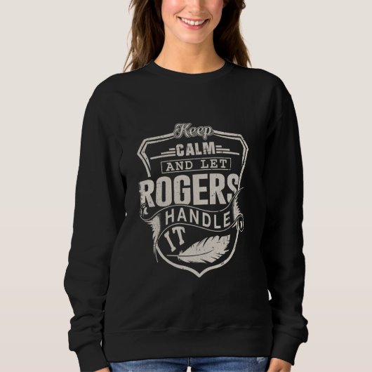 Sweatshirt Rogers Nom Shirt Rogers Nom Anniversaire (Devant)