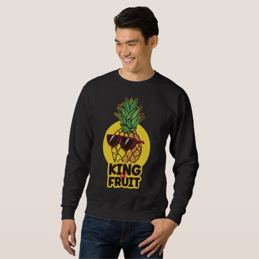 Sweatshirt Roi De Fruit Fruits Sains Ananas (Devant entier)