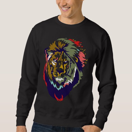 Sweatshirt Roi Lion Animal (Devant)
