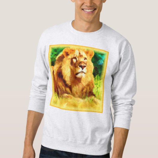 Sweatshirt Roi Lion Dans La Forêt. Commandez dès maintenant (Devant)