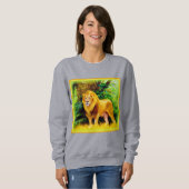Sweatshirt Roi Lion Dans La Jungle. Commandez dès maintenant  (Devant entier)