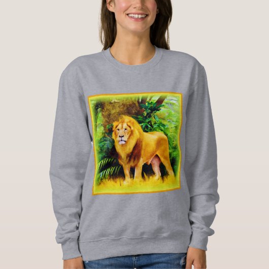 Sweatshirt Roi Lion Dans La Jungle. Commandez dès maintenant  (Devant)