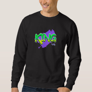 Sweatshirt Roi Patron Homme Afro Noir Royal Propriétaire Papa