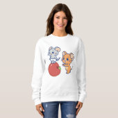 Sweatshirt Rollage Anime Tuffy et Jerry Apple (Devant entier)