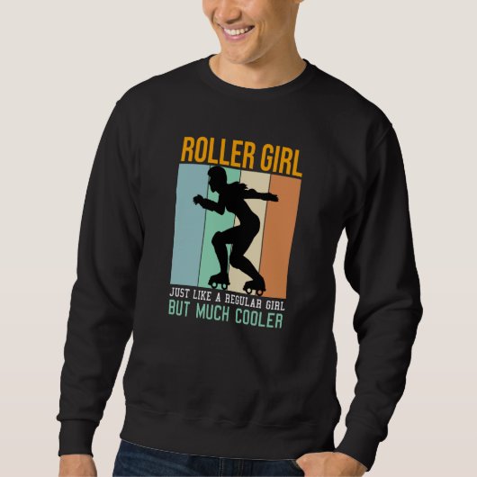 Sweatshirt Roller Girl beaucoup plus cool (Devant)