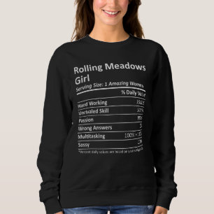 Sweatshirt Rolling Meadows Girl Il Illinois City Accueil Raci