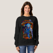 Sweatshirt Romance gothique effrayant avec clair de lune, ros (Devant entier)