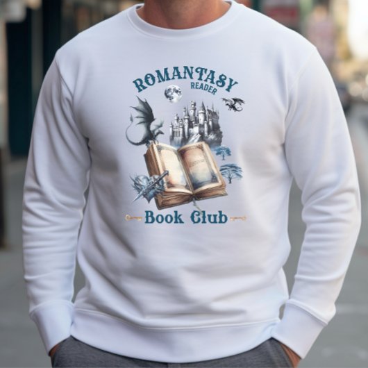 Sweatshirt Romantasy Reader Dragon Book Club Castle