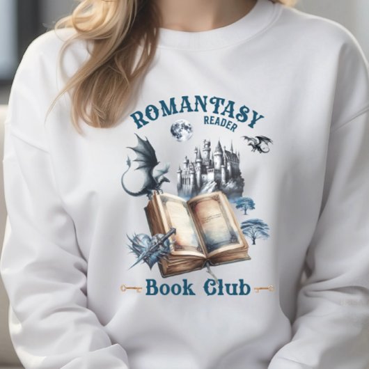 Sweatshirt Romantasy Reader Dragon Book Club Castle