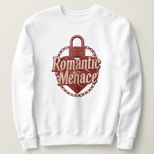 Sweatshirt "Romantic Menace" with Edgy Heart Lock (Design devant)