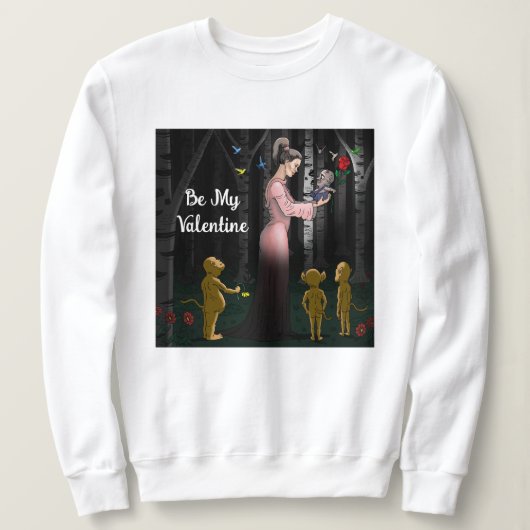 Sweatshirt Romantique Sois mon Valentin (Design devant)