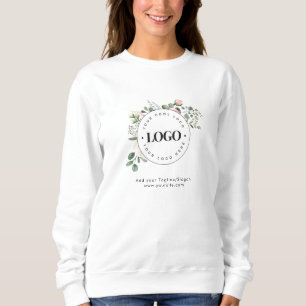Sweatshirt Rond Cercle Custom Company Logo Floral Green