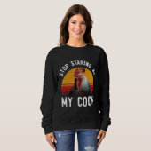 Sweatshirt Roo de poulet rétro vintage (Devant entier)