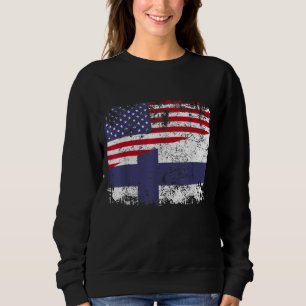 Sweatshirt ROOTS FINLANDAIS Drapeau semi-américain USA FINLAN
