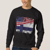 Sweatshirt ROOTS FINLANDAIS Drapeau semi-américain USA FINLAN (Devant)