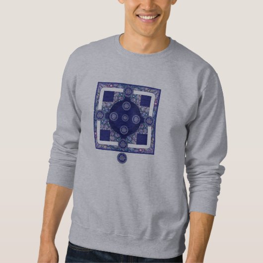 Sweatshirt Rosace bleue (Devant)